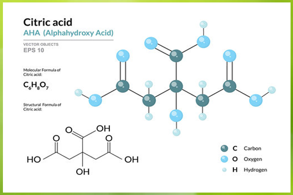 Citric Acid Chemical Structure Diagram